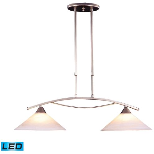 Elysburg LED 31 inch Satin Nickel Linear Chandelier Ceiling Light 