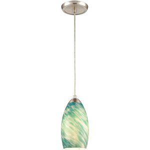 Evening Sky 1 Light 5 inch Satin Nickel Mini Pendant Ceiling Light