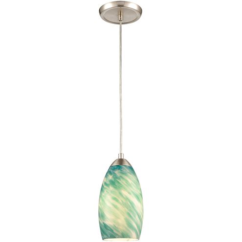 Evening Sky 1 Light 5 inch Satin Nickel Mini Pendant Ceiling Light