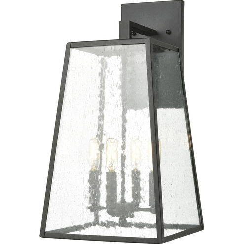 Meditterano 4 Light 22 inch Matte Black Outdoor Sconce