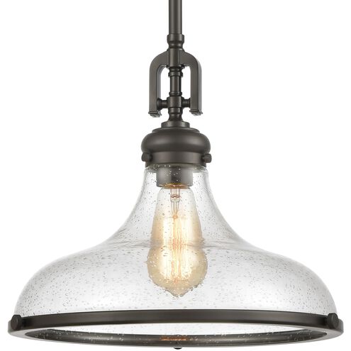 Rutherford 1 Light 15 inch Oil Rubbed Bronze Pendant Ceiling Light