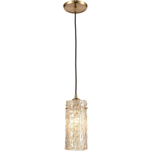 Roubaix 1 Light 5 inch Satin Brass Mini Pendant Ceiling Light