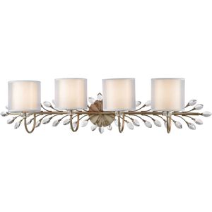 Asbury 4 Light 42 inch Aged Silver Vanity Light Wall Light