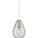 Lagoon 1 Light 6 inch Satin Nickel with Clear Mini Pendant Ceiling Light