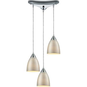 Merida 3 Light 10 inch Polished Chrome Multi Pendant Ceiling Light