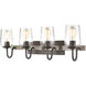 Dillon 4 Light 30 inch Vintage Rust with Colonial Maple Vanity Light Wall Light