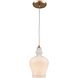 Menlow Park 1 Light 6 inch Satin Brass Mini Pendant Ceiling Light