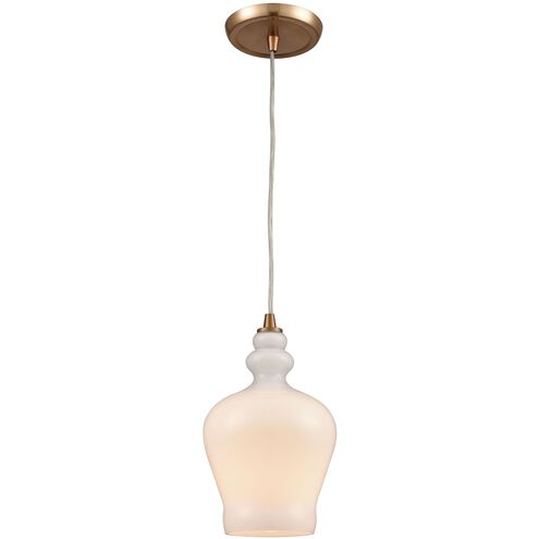 Menlow Park 1 Light 6 inch Satin Brass Mini Pendant Ceiling Light