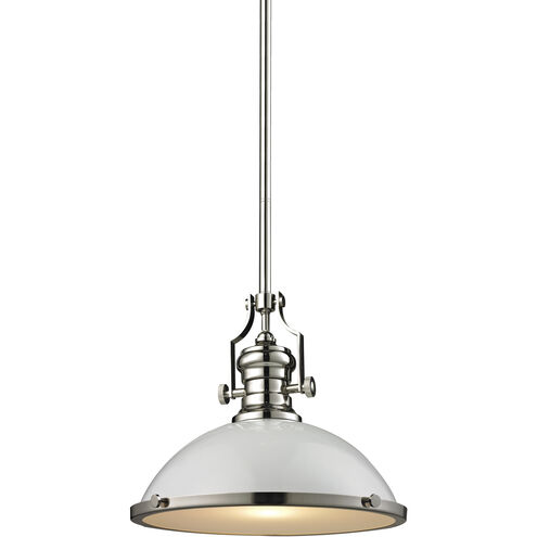 Chadwick 1 Light 17 inch Gloss White Pendant Ceiling Light