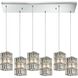 Cynthia 6 Light 30 inch Polished Chrome Mini Pendant Ceiling Light