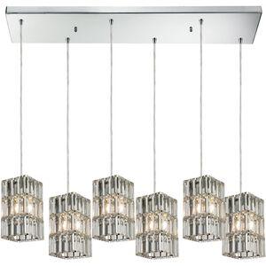 Cynthia 6 Light 30 inch Polished Chrome Mini Pendant Ceiling Light