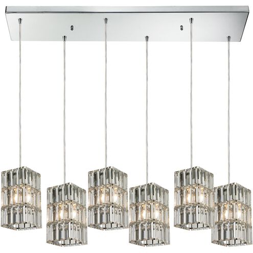 Cynthia 6 Light 30 inch Polished Chrome Mini Pendant Ceiling Light