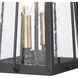 Kirkdale 2 Light 9 inch Matte Black with Natural Brass Outdoor Pendant