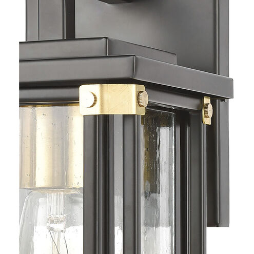 Vincentown 1 Light 11 inch Matte Black with Brushed Brass Outdoor Sconce