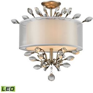 Asbury LED 19 inch Aged Silver Semi Flush Mount Ceiling Light