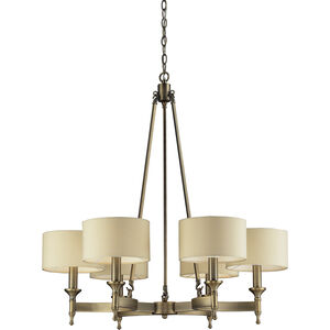 Bryant Large Ring Chandelier in Hand-Rubbed Antique Brass with Natural  Paper Shades - Lighting - Laura of Pembroke