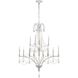 French Parlor 12 Light 36 inch Vintage White Chandelier Ceiling Light