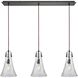 Hand Formed Glass Linear Mini Pendant Ceiling Light