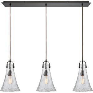 Hand Formed Glass Linear Mini Pendant Ceiling Light