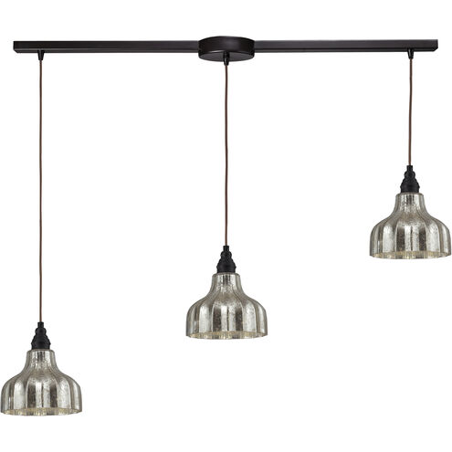 Danica 3 Light 36 inch Oiled Bronze Multi Pendant Ceiling Light, Configurable