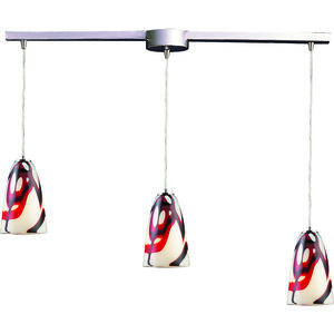Fuego 3 Light 36 inch Cream Multi Pendant Ceiling Light in Linear with Recessed Adapter