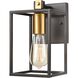 Cloe 1 Light 7 inch Matte Black with Brushed Brass Vanity Light Wall Light