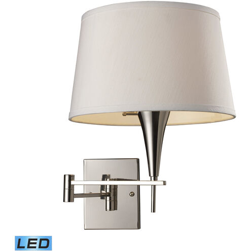 Joshua 22 inch 9.5 watt Polished Chrome Swingarm Sconce Wall Light in LED
