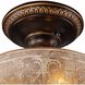 Restoration 3 Light 12 inch Golden Bronze Semi Flush Mount Ceiling Light