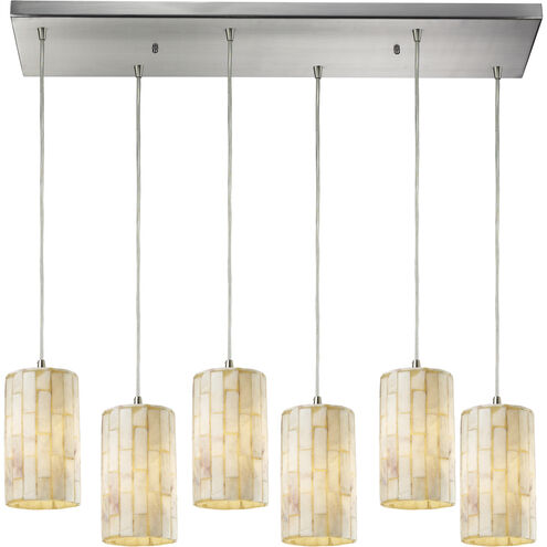 Coletta 6 Light 30 inch Satin Nickel Multi Pendant Ceiling Light, Configurable