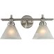 Pemberton 2 Light 18 inch Brushed Nickel Vanity Light Wall Light in Incandescent