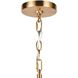 Wellsley 6 Light 47 inch Burnished Brass Chandelier Ceiling Light