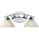 Elysburg 2 Light 18 inch Polished Chrome Vanity Light Wall Light