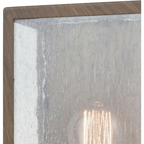 McKenzie 1 Light 11 inch Brown with Brushed Brass Outdoor Sconce