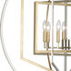 Geosphere 7 Light 36 inch Polished Nickel with Parisian Gold Leaf Chandelier Ceiling Light