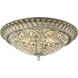 Andalusia 4 Light 17 inch Aged Silver Flush Mount Ceiling Light