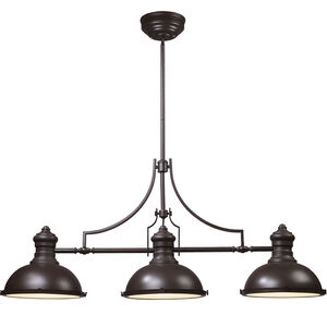 Chadwick 3 Light 47 inch Oiled Bronze Island Light Ceiling Light in Incandescent