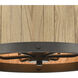 Wooden Barrel 6 Light 19 inch Oil Rubbed Bronze with Natural Chandelier Ceiling Light