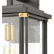 Vincentown 1 Light 18 inch Matte Black with Brushed Brass Outdoor Sconce