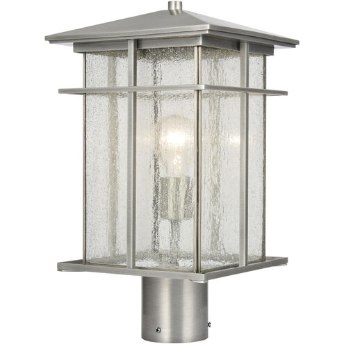 Oak Park 1 Light 17 inch Antique Brushed Aluminum Outdoor Post Light