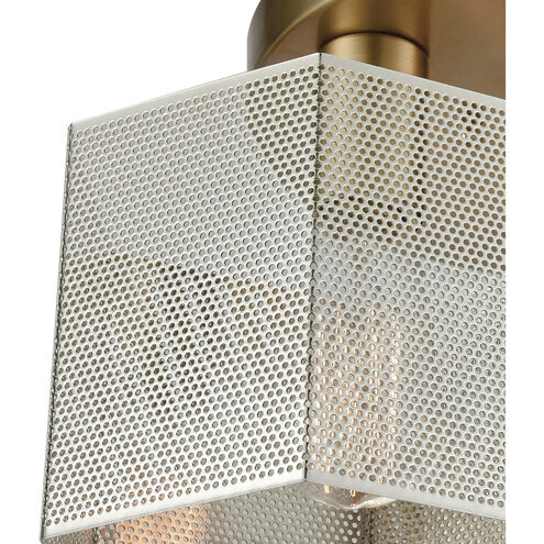 Compartir 3 Light 15 inch Polished Nickel Semi Flush Mount Ceiling Light