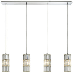 Cynthia 4 Light 47 inch Polished Chrome Multi Pendant Ceiling Light in Linear, Configurable