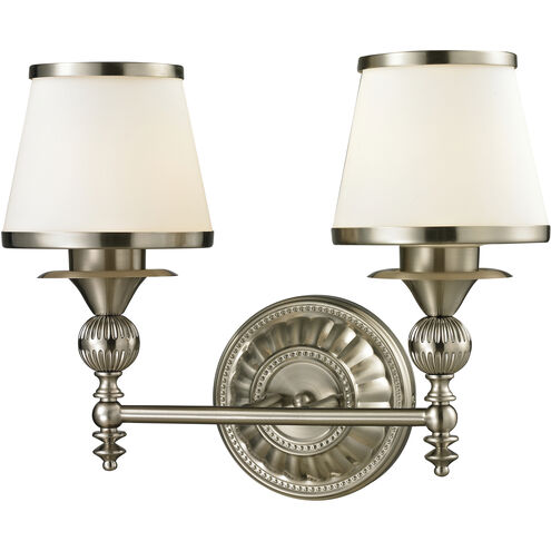 Smithfield 2 Light 16 inch Brushed Nickel Vanity Light Wall Light in Incandescent