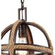 Natural Rope 1 Light 12 inch Oil Rubbed Bronze Mini Pendant Ceiling Light