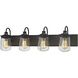 Hamel 4 Light 32 inch Oil Rubbed Bronze with Clear Vanity Light Wall Light