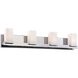 Sleek 4 Light 30 inch Chrome Vanity Light Wall Light