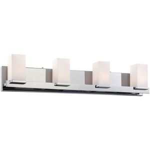 Sleek 4 Light 30 inch Chrome Vanity Light Wall Light