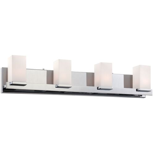 Sleek 4 Light 30 inch Chrome Vanity Light Wall Light