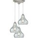 Belmont 3 Light 12 inch Satin Nickel Multi Pendant Ceiling Light