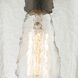 Hammered Glass 1 Light 5 inch Oil Rubbed Bronze Mini Pendant Ceiling Light in Hammered Clear Glass