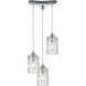 Ezra 3 Light 12 inch Polished Chrome Multi Pendant Ceiling Light